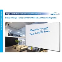Whiteboard LX8 EDGE Porcelain 1500x 900 Magnetic includes pen tray COUNTRY FREIGHT IS EXTRA
