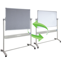 Mobile Combo magnetic whiteboard 1200x 900 VM1290C Extra freight applies for out of City