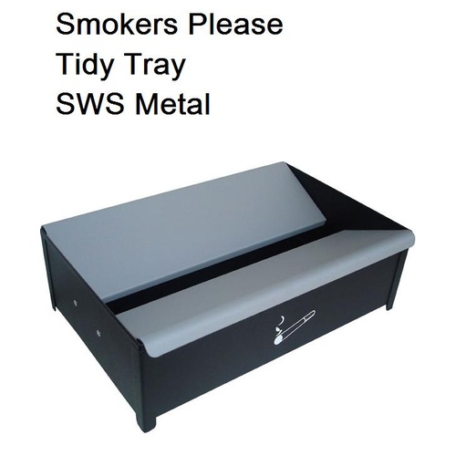 Smokers tidy bin fire proof metal - each  W X L X H (mm) 354x114x252 #45815