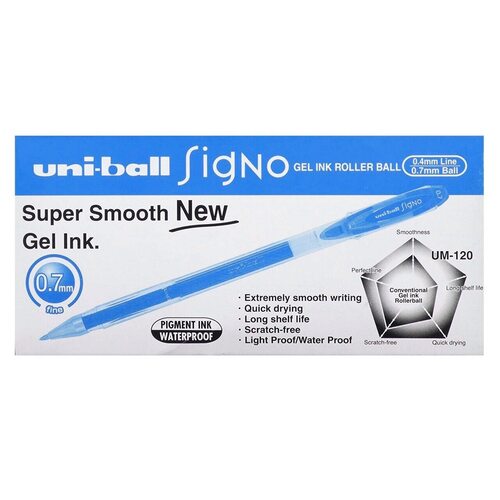 Pens Uniball UM120 0.7mm Blue - box 12 Signo 