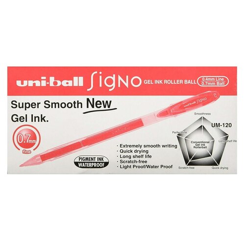 Pens Uniball UM120 0.7mm Red - box 12 Signo