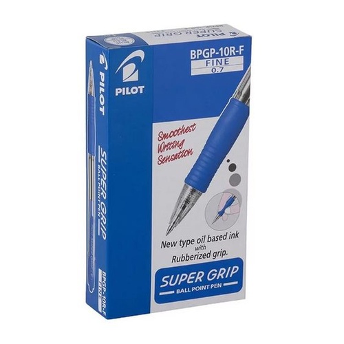 Pens Pilot Supergrip Retractable Fine Blue BPGP10 Box 12 623131
