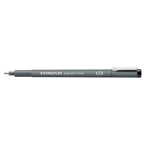 Pens Staedtler 308 Pigment Liner 308 0.1mm Black Box 10 Pigment ink indelible lightfast waterproof