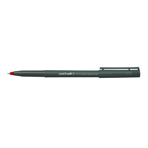 Pen Uniball UB104 Rollerball Micro Red Box 12 Liquid Ink UB104R 0.5mm 