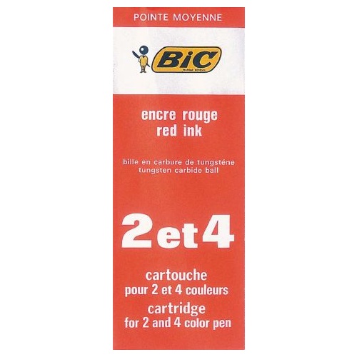 Pen Bic Refill Cartridge 2092 Red Pack of 10