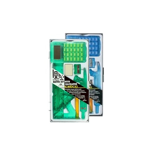 Maths Set With Calculator Celco 9 Piece 