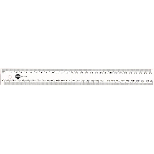 Ruler  400mm Plastic Clear Marbig 975186