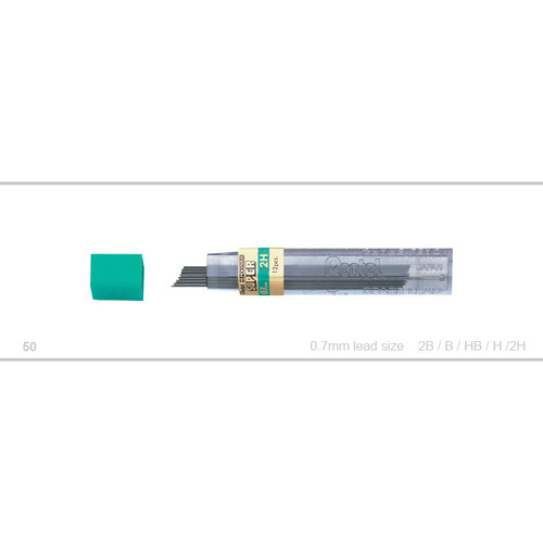 Pencil Leads Pentel 0.7mm 2B Super Hi Polymer Box 12 tubes 502B