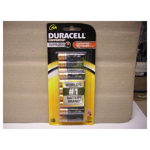 Battery AA 16 Duracell Coppertop - pack 16 #DU02216