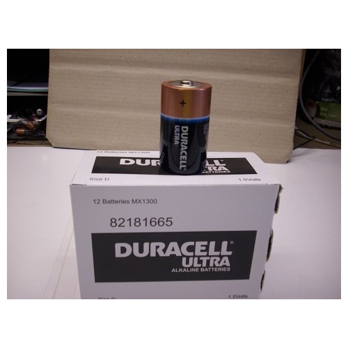 Battery Duracell D size pack 12 Coppertop 