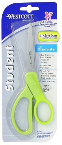 Westcott Student Scissors With Antimicrobial Protection Assorted Colors 7  Long 14231