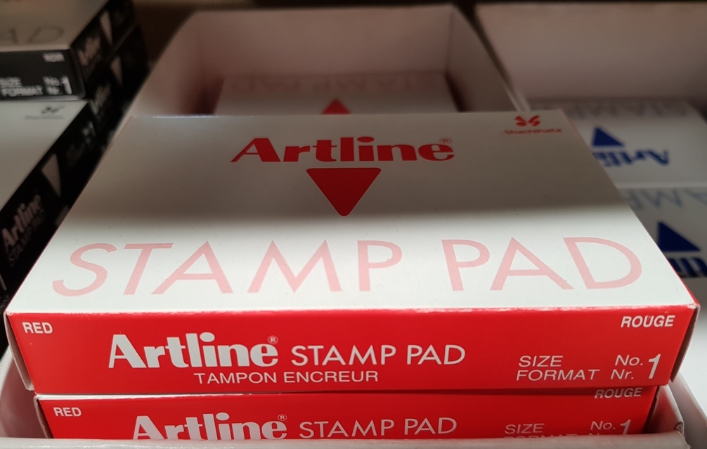 Artline Red Stamp Pad (Pack of 1) Red Ink Pad - Stamp Pads 