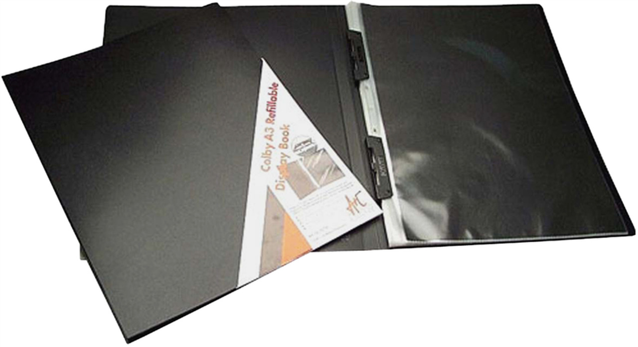 41.10 257A3 A3 refillable display book with black inserts in each page