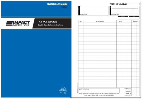 1 X Triplicate Tax Invoice & Statement Book 50s Australian Gst 