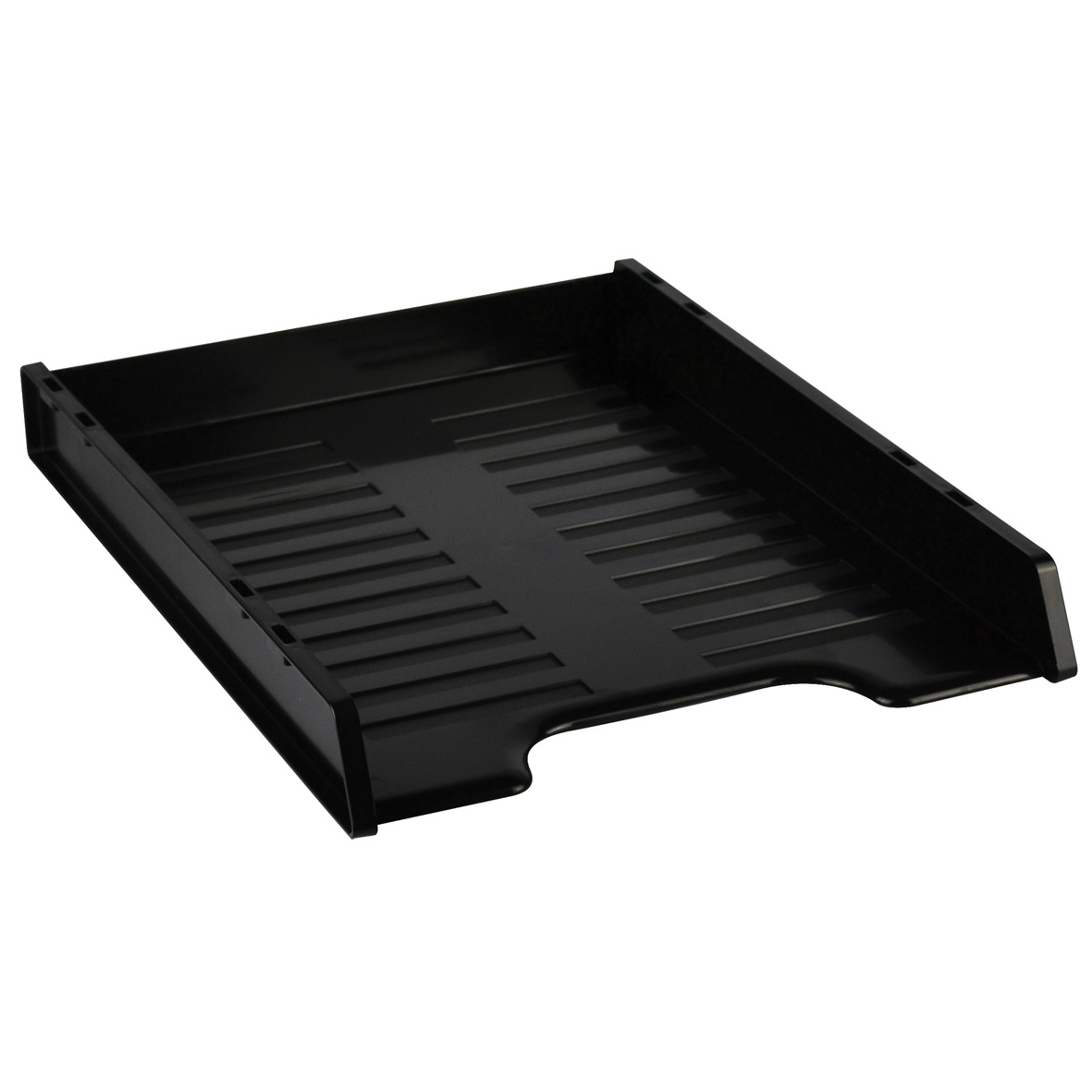 Document Tray A4 Slimline Italplast I65 Black desk trays I65BLK