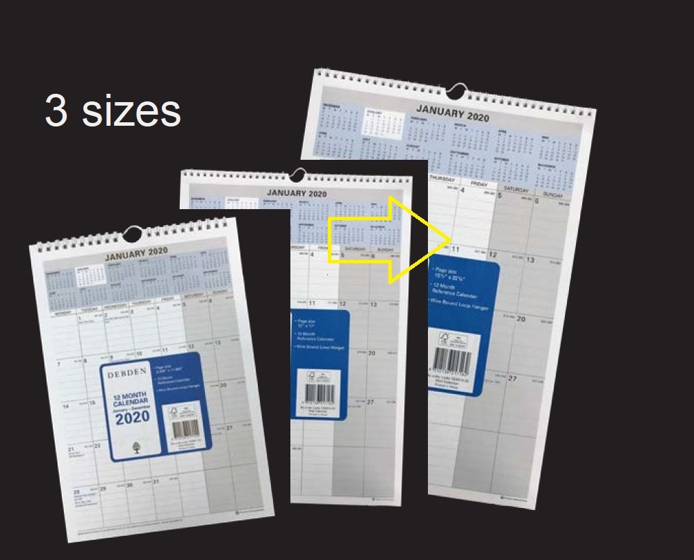 16 80 2020 wall calendar 12 month wiro 394x577 debden calendar 2020 office