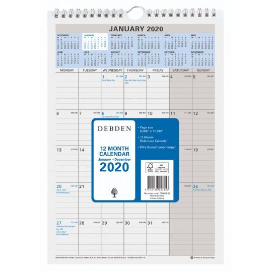 11 10 2020 debden ce001120 calendar series 12 month year 12 month planners 2020