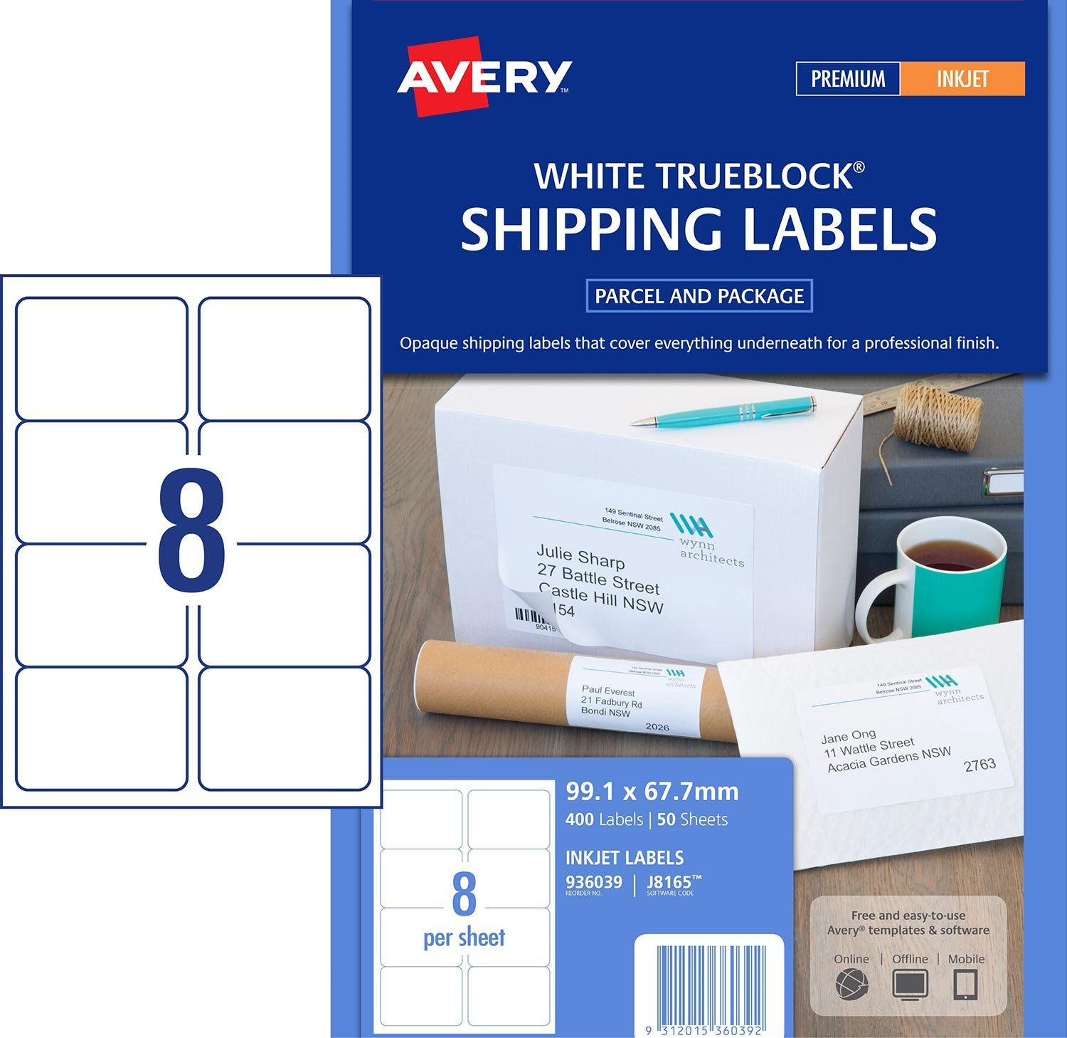 InkJet Labels . 21 per sheet J21165 White Permanent Avery 21 Within Template For Labels 8 Per Sheet