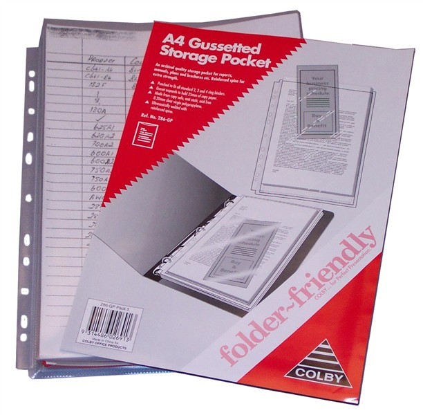 9.80 Binder Wallet A4 Document holder Pocket Expandable Gusseted