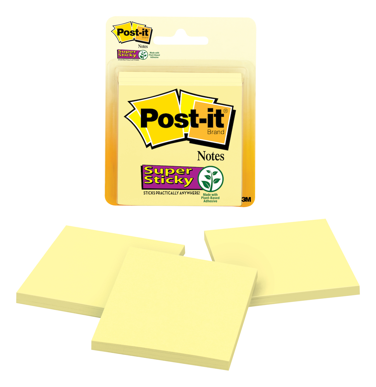 Post-It Super Sticky Notes 654-S 76 x 76 mm Ultra Yellow 