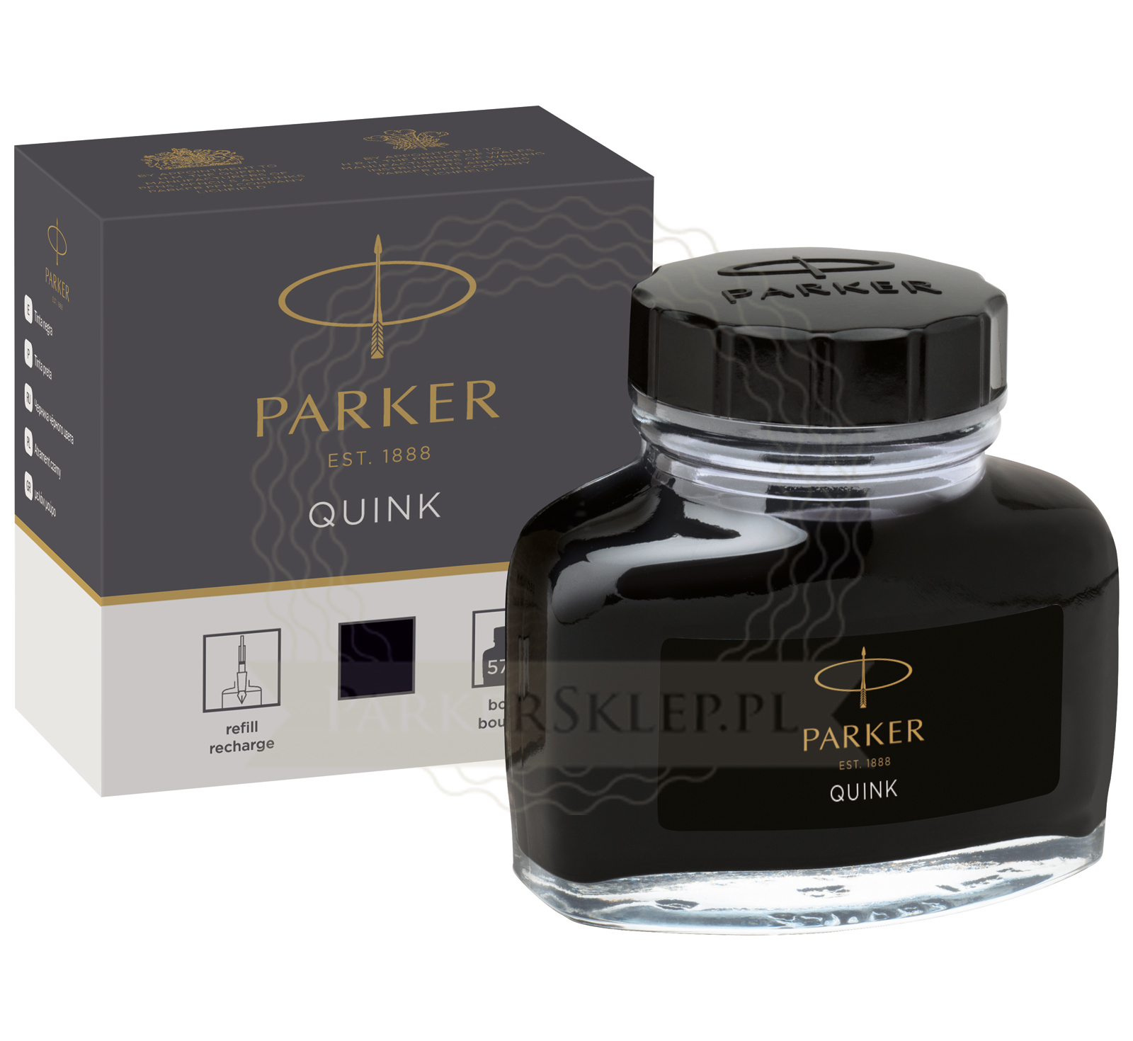 7 90 Fountain Pen Ink 57ml Bottle Black Permanent Parker Quink 7-90-fountain-pen-ink-57ml-bottle-black-permanent-parker-quink
