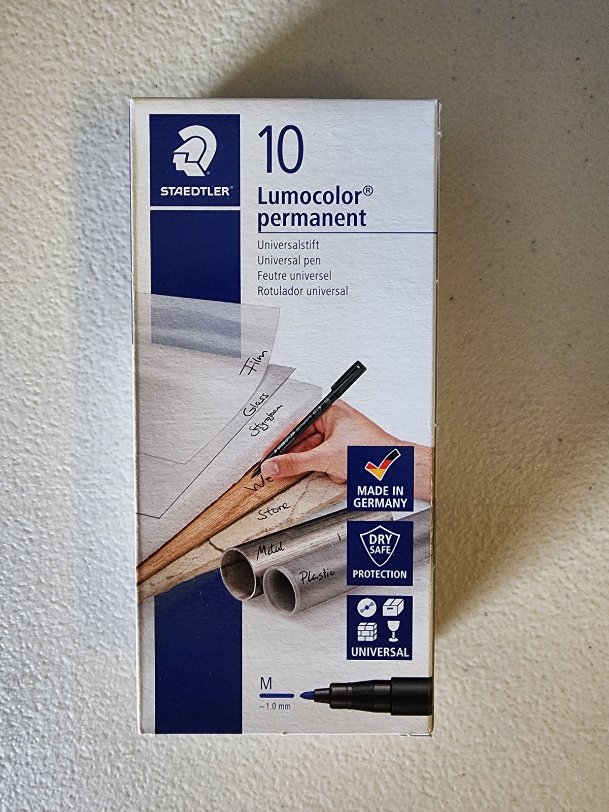 🎨 🖌 STAEDTLER LUMOCOLOR 317 ROTULADOR PERMANENTE M AZUL 