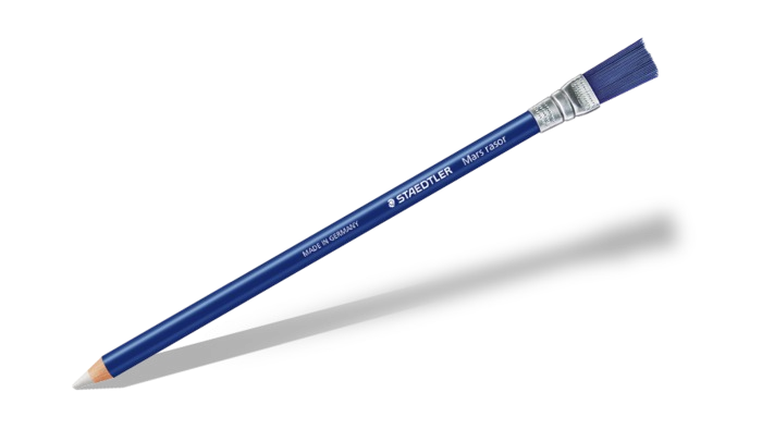 Soft Eraser White Color Pencil Pasler TM Professional Eraser Pencil with Brush Set of 12 