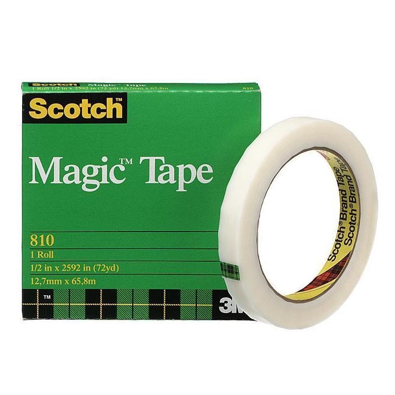 7.35 Magic Tape 810 12x66m roll Invisible 3M id 70016044219 Scotch