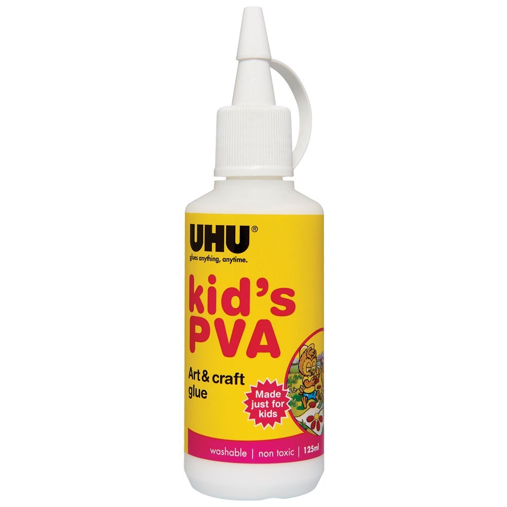 4 10 Kids PVA 49402 UHU 125ml Glue Adhesive School Glues 4 10 Kids PVA 49402 UHU 125ml Glue Adhesive School Glues