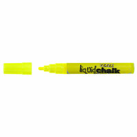 Chalk Marker Texta Liquid Dry Wipe 4.5mm Yellow Card of 1 0387930 Bullet tipped