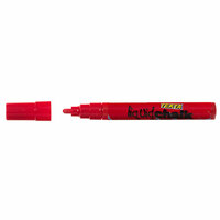 Chalk Marker Texta Liquid Dry Wipe 4.5mm Red Card of 1 0388010 Bullet tipped