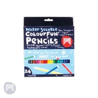 Pencil Micador Colourfun Extra Wide Coloured PLMA24 Water Soluble Pack 24