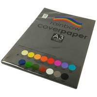 Cover Paper A3 297 x 420mm 125gsm Black pack 100 Quill RCPA3100BL
