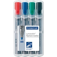 Flipchart Markers Staedtler 356WP4 Bullet Point Wallet 4 Ideal for use on paper as ink does not bleed through
