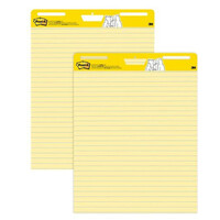 Flipchart 3M 561 Easel Pads Lined Super Sticky Yellow 64x76cm 30 Sheet Post it