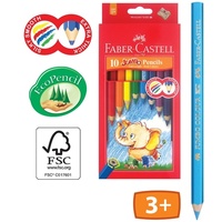 Coloured Pencil Faber Jumbo with free Sharpener 16111610 - pack 10  #16-111622