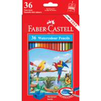 Pencils Coloured Faber Water Colour full length 17cm with Sharpener 16-114466 - pack 36 