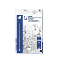 Pencil Staedtler Triplus 2B Jumbo Triangular Black Lead Box 12 1285-1 2B