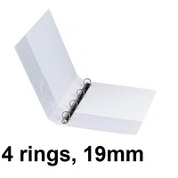 Insert Binder A4 4/19/D Marbig White 5441908  4 rings 19mm Capacity 150 Sheets