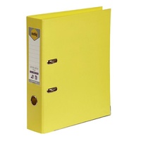 Lever Arch Binder A4 PE Lemon Yellow 6601005 Marbig Linen finish