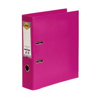 Lever Arch Binder A4 PE Pink 6601009 Marbig Linen finish