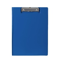 Clipfolder A4 Marbig Blue 4300001 PVC clipfolder has the flap