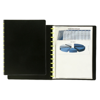 Display Book  A4 Kwik Zip Refillable 20 page Black Marbig 2020002 - each 
