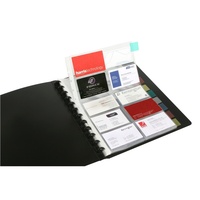 Business Card Book A4 Marbig 2021002 Kwik zip business card holder 100 pocket for 200 cards expand to 400 cards