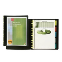Display Book  A4 Kwik Zip Insert Cover 2020102 Black Refillable 5 tab 10 pages