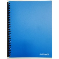 Display Book  A4 20 Pocket OK Refillable Blue Schools Students Office