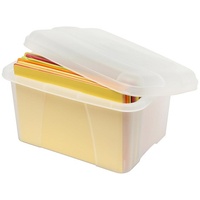 Storage Box Crystalfile 20 Litre box 6 Marbig 8007312 A4 Plastic  Mini Porta Clear With Lid 
