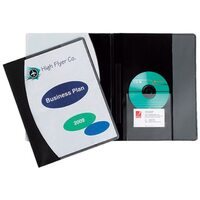 Flat File A4 Marbig Insert Clear Cover Premier Side Pocket 20540 Black