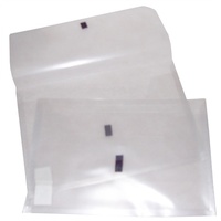 Document Wallet FC velcro Colby Polyprop P327F Clear Foolscap copy safe