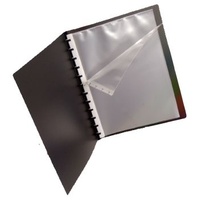 Display Book Colby A4 20 Pocket Quick Transfer P249A Black Colby Pop 